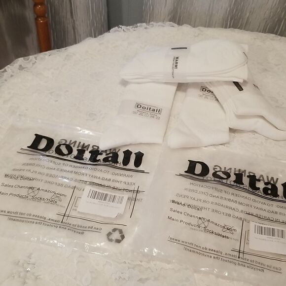 Women's 3 Pack Soft, Comfortable & Durable White Socks (Shoe & boots 8-11 / - Picture 5 of 6